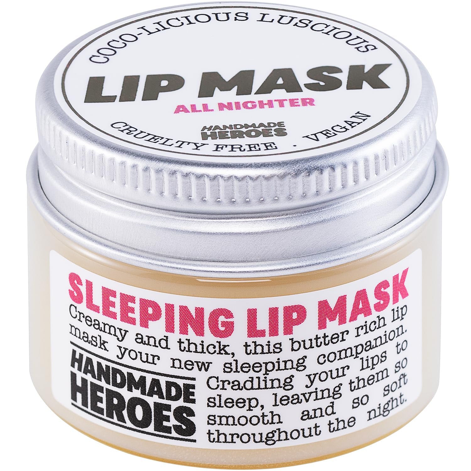 100% Natural Lip Butter Sleeping Lip Mask, Overnight Lip Moisturizer and Conditioner for Dry Lips. Intensive Lip Balm and Lip Therapy Skin Care with Mango Butter (Original All Nighter)